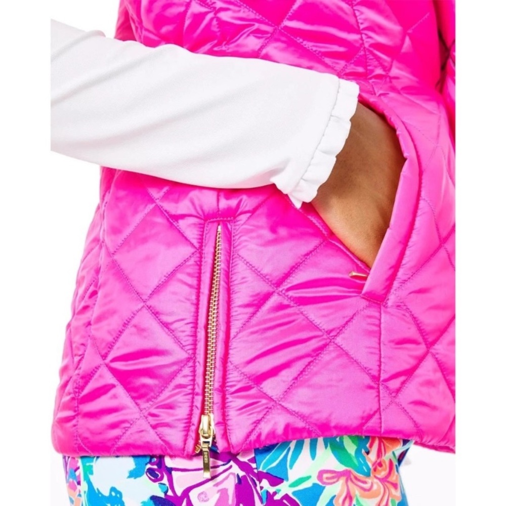 Lilly Pulitzer Payson Vest Raz Berry Small - Picture 11 of 14
